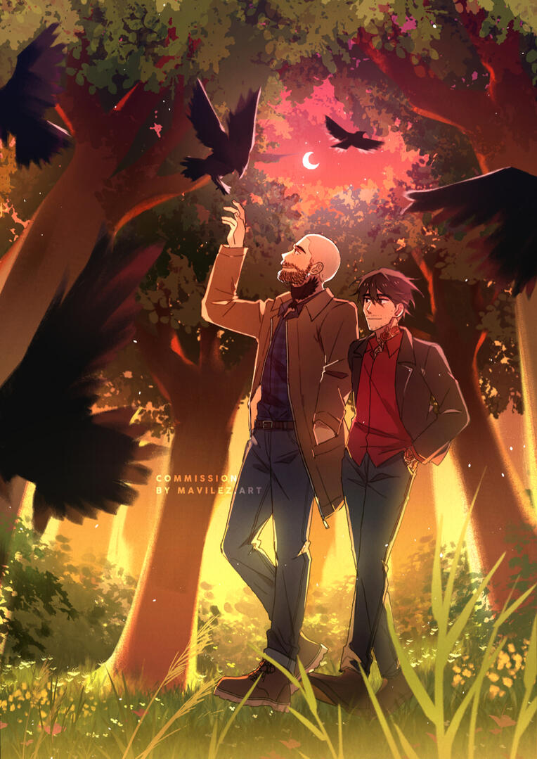 commissioned fanart of the green creek series by tj klune